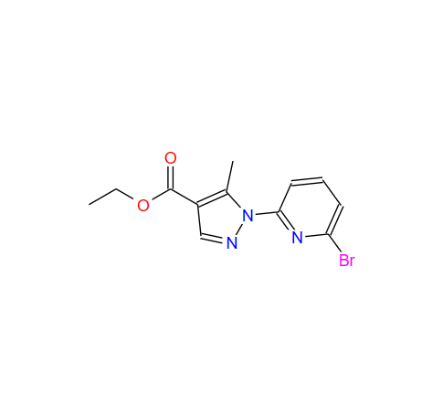 1-(6-溴吡啶-2-基)-5-甲基-1H-吡唑-4-羧酸乙酯,1-(6-Bromo-pyridin-2-yl)-3-methyl-1H-pyrazole-4-carboxylic acid ethyl ester