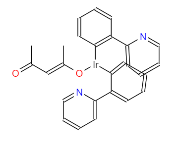 乙酰丙酮酸二(2-苯基吡啶-C2,N)合铱(III),Ir(ppy)2(acac); Bis(2-phenylpyridinato-C2,N) (acetylacetonate)iridium(III)