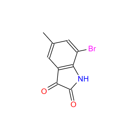 7-溴-5-甲基吲哚啉-2,3-二酮,7-bromo-5-methyl-1H-indole-2,3-dione