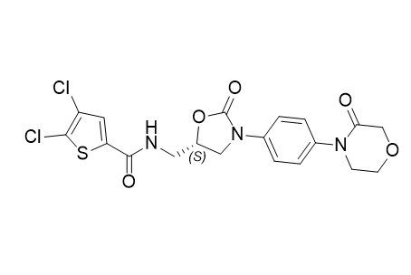 利伐沙班杂质D,(S)-4,5-dichloro-N-((2-oxo-3-(4-(3-oxomorpholino)phenyl)oxazolidin-5-yl)methyl)thiophene-2-carboxamide