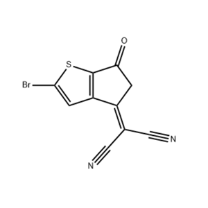 2-(2-溴-6-氧代-5,6-二氢-4H-环戊二烯并[b]噻吩-4-亚基)丙二腈,2-(2-bromo-4-oxo-4H-cyclopenta[b]thiophen-6(5H)-ylidene)malononitrile