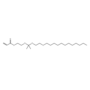 2-Propenoic acid, 2-[[1-[[2-(dodecyloxy)ethyl]thio]-1-methylethyl]thio]ethyl ester,2-Propenoic acid, 2-[[1-[[2-(dodecyloxy)ethyl]thio]-1-methylethyl]thio]ethyl ester