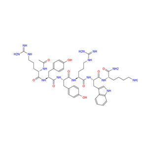 N2-乙酰基-L-精氨酰-L-酪氨酰-L-酪氨酰-L-精氨酰-L-色氨酰-L-赖氨酰胺,Ac-RYYRWK-NH2