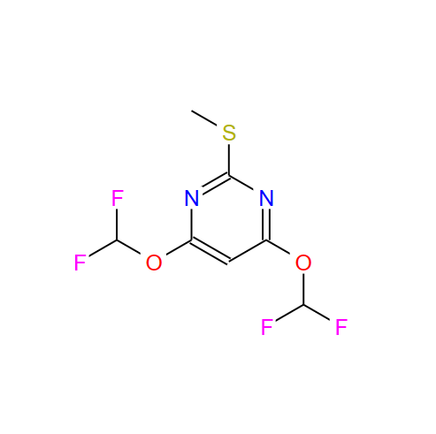 4,6-雙(二氟甲氧基)-2-(甲硫代)嘧啶,4,6-BIS(DIFLUOROMETHOXY)-2-(METHYLTHIO)PYRIMIDINE