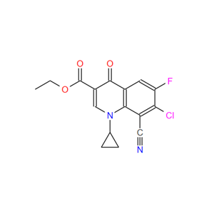 非那沙星中间体,ethyl 7-chloro-8-cyano-1-cyclopropyl-6-fluoro-4-oxo-1,4-dihydroquinoline-3-carboxylate