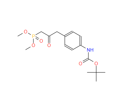 叔丁基(4-(3-(二甲氧基磷?；?-2-氧代丙基)苯基氨基甲酸酯,Tert-butyl(4-(3-(dimethoxyphosphoryl)-2-oxopropyl)phenyl)carbamate