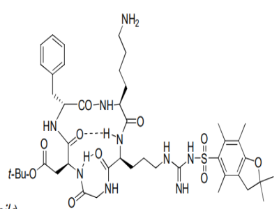 cyclic Arg(Pbf)-Gly-Asp(Ot-Bu)-D-Phe-Lys(NH2),cyclic Arg(Pbf)-Gly-Asp(Ot-Bu)-D-Phe-Lys(NH2)