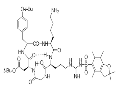 cyclic Arg(Pbf)-Gly-Asp(Ot-Bu)-D-Tyr(Ot-Bu)-Lys(NH2),cyclic Arg(Pbf)-Gly-Asp(Ot-Bu)-D-Tyr(Ot-Bu)-Lys(NH2)