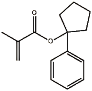 2-甲基-1-苯基环戊酯-2-丙烯酸,2-Propenoic acid, 2-methyl-, 1-phenylcyclopentyl ester