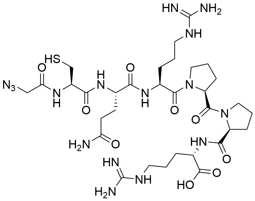 Azidoacetyl-Cys-Gln-Arg-Pro-Pro-Arg-OH,Azidoacetyl-Cys-Gln-Arg-Pro-Pro-Arg-OH