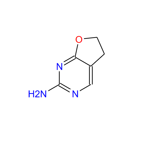5,6-二氢四氟[2,3-D]嘧啶-2-胺,Furo[2,3-d]pyrimidine, 2-amino-5,6-dihydro- (7CI)