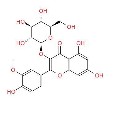 异鼠李素-3-O-葡萄糖苷,ISORHAMNETIN-3-GLUCOSIDE