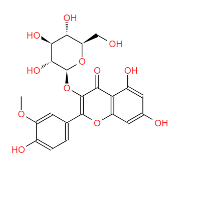 異鼠李素-3-O-葡萄糖苷,ISORHAMNETIN-3-GLUCOSIDE