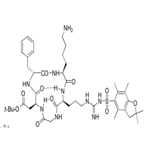 cyclic Arg(Pbf)-Gly-Asp(Ot-Bu)-D-Phe-Lys(NH2)