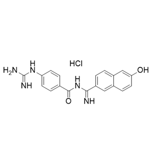 萘莫司他杂质01,4-guanidino-N-((6-hydroxynaphthalen-2-yl)(imino)methyl)benzamide hydrochloride