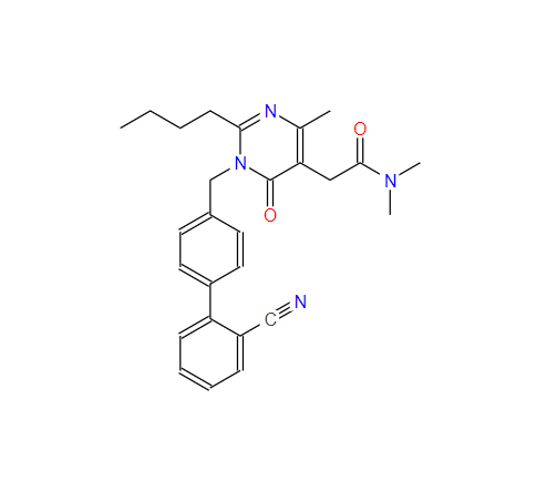 非马沙坦中间体1,5-Pyrimidineacetamide, 2-butyl-1-[(2'-cyano[1,1'-biphenyl]-4-yl)methyl]-1,6-dihydro-N,N,4-trimethyl-6-oxo-