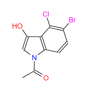 1-乙酰基-5-溴-4-氯-3-吲哚酚,1-(5-Bromo-4-chloro-3-hydroxy-1H-indol-1-yl)ethanone
