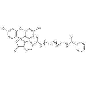 烟酸-聚乙二醇-荧光素,Niacin-PEG-FITC;Fluorescein-PEG-Niacin