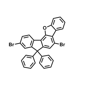 5,9-Dibromo-7,7-diphenyl-7H-fluoreno[4,3-b]benzofuran,5,9-Dibromo-7,7-diphenyl-7H-fluoreno[4,3-b]benzofuran