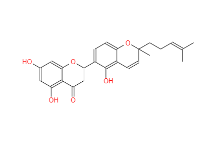 5,5',7-三羟基-2'-甲基-2'-(4-甲基-3-戊烯基)-[2,6'-联-2H-1-苯并吡喃]-4(3H)-酮,(-)-5,5',7-Trihydroxy-2'-methyl-2'-(4-methyl-3-pentenyl)-2,6'-bi[2H-1-benzopyran]-4(3H)-one
