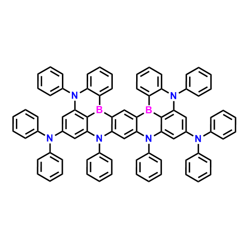 ν-DABNA,5H,9H,11H,15H-[1,4]Benzazaborino[2,3,4-kl][1,4]benzazaborino[4',3',2':4,5][1,4]benzazaborino[3,2-b]phenazaborine-7,13-diamine, N7,N7,N13,N13,5,9,11,15-octaphenyl-
