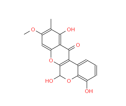 4,6,11-三羟基-9-甲氧基-10-甲基-[1]苯并吡喃并[3,4-B][1]苯并吡喃-12(6H)-酮,9-O-Methyl-4-hydroxyboeravinone B