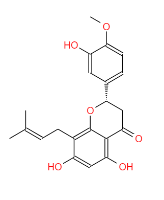 5,7,3'-三羟基-4'-甲氧基-8-异戊烯基黄烷酮,5,7,3'-Trihydroxy-4'-Methoxy-8-prenylflavanone