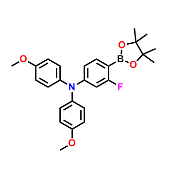 3-氟-N,N-雙(4-甲氧基苯基)-4-(4,4,5,5-四甲基-1,3,2-二氧雜硼戊烷-2-基)苯胺,3-Fluoro-N,N-bis(4-methoxyphenyl)-4-(4,4,5,5-tetramethyl-1,3,2-dioxaborolan-2-yl)aniline