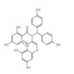 狼毒色原酮,(+)-3-[1-[Bis(4-hydroxyphenyl)methyl]-2-oxo-2-(2,4,6-trihydroxyphenyl)ethyl]-5,7-dihydroxy-4H-1-benzopyran-4-one