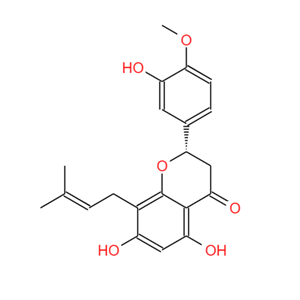 5,7,3'-三羟基-4'-甲氧基-8-异戊烯基黄烷酮 1268140-15-3