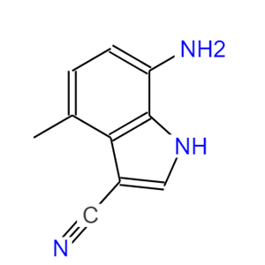 7-氨基-4-甲基-1H-吲哚-3-甲腈,7-Amino-4-methyl-1H-indole-3-carbonitrile