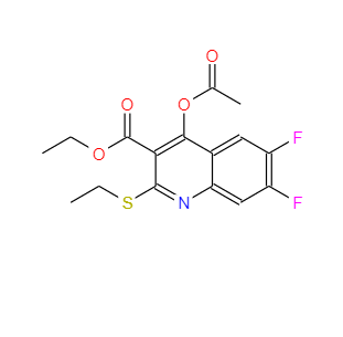 4-乙酰氧基-6,7-二氟-2-乙硫基喹啉-3-羧酸乙酯,Ethyl 4-acetoxy-6,7-difluoro-2-(ethylthio)quinoline-3-carboxylate