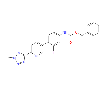 特地唑咹中间体,CarbaMic acid, N-[3-fluoro-4-[6-(2-Methyl-2H-tetrazol-5-yl)-3-pyridinyl]phenyl]-, phenylMethyl ester