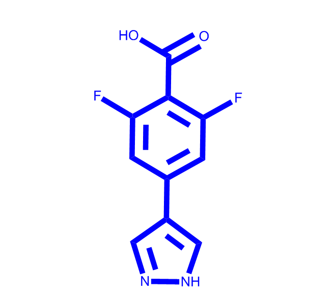 2,6-difluoro-4-(1H-pyrazol-4-yl)benzoic acid,2,6-difluoro-4-(1H-pyrazol-4-yl)benzoic acid