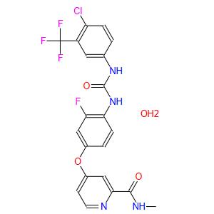 瑞格非尼一水合物,4-[4-[[[[4-Chloro-3-(trifluoromethyl)phenyl]amino]carbonyl]amino]-3-fluorophenoxy]-N-methyl-2-pyridinecarboxamide hydrate