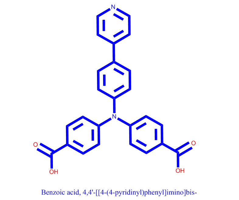 4-(4-吡啶基)-4',4''-二(4-羧基苯基)三苯胺,Benzoic acid, 4,4'-[[4-(4-pyridinyl)phenyl]imino]bis-