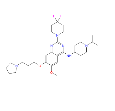 2-(4,4-二氟-1-哌啶基)-6-甲氧基-N-[1-异丙基-4-哌啶基]-7-[3-(1-吡咯烷基)丙氧基]-4-喹唑啉胺,(3S,4S)-1-benzyl-N,4-dimethylpiperidin-3-amine hydrochloride