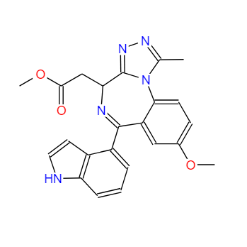 化合物 T28931,6-(1H-Indol-4-yl)-8-methoxy-1-methyl-4H-[1,2,4]triazolo[4,3-a][1,4]benzodiazepine-4-acetic acid methyl ester