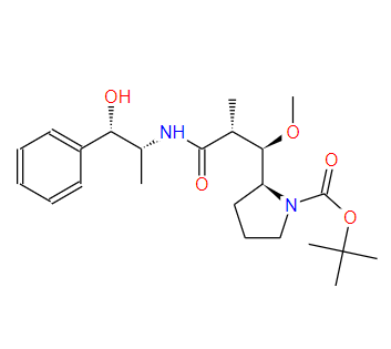 叔丁基(S)-2-(((1R,2R)-3-(((1S,2R)-1-羟基-1-苯基丙烷-2-基)氨基)-1-甲氧基-2-甲基-3-氧丙基)吡咯烷-1-羧酸酯,(S)-tert-butyl 2-((1R,2R)-3-(((1S,2R)-1-hydroxy-1-phenylpropan-2-yl)amino)-1-methoxy-2-methyl-3-oxopropyl)pyrrolidine-1-carboxylate