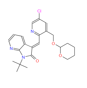 2H-Pyrrolo[2,3-b]pyridin-2-one, 3-[[5-chloro-3-[[(tetrahydro-2H-pyran-2-yl)oxy]methyl]-2-pyridinyl]methylene]-1-(1,1-dimethylethyl)-1,3-dihydro-, (3E)-