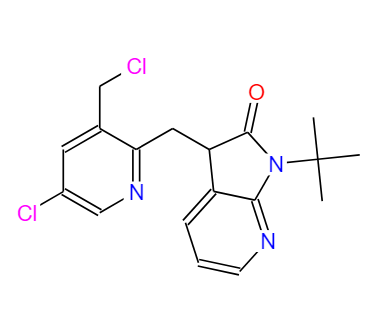 1-(叔丁基)-3-((5-氯-3-(氯甲基)吡啶-2-基)甲基)-1,3-二氢-2H-吡咯并[2,3-B]吡啶-2-酮,1-(tert-butyl)-3-((5-chloro-3-(chloromethyl)pyridin-2-yl)methyl)-1,3-dihydro-2H-pyrrolo[2,3-b]pyridin-2-one