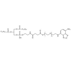 DMPE-PEG-NBD，二肉豆蔻酰基磷脂酰乙醇胺-聚乙二醇-硝基苯恶二唑