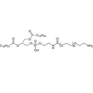 二肉豆蔻酰基磷脂酰乙醇胺-聚乙二醇-氨基,DPPE-PEG-Amine;DPPE-PEG-NH2