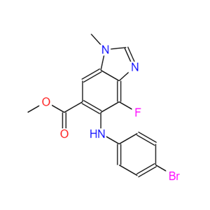 5 - ((4-溴苯基)氨基)-4-氟-1-甲基-1H-苯并[D]咪唑-6-羧酸甲酯 1000340-06-6