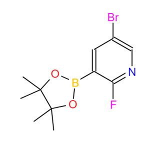 5-溴-2-氟吡啶-3-硼酸频哪醇酯,5-Bromo-2-fluoro-3-(4,4,5,5-tetramethyl-1,3,2-dioxaborolan-2-yl)pyridine