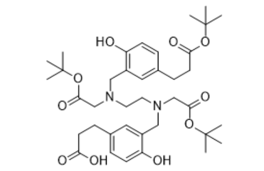 HBED-CC-tris（tert-butyl ester）,3-(3-{[(2-{[5-(2-tert-butoxycarbonylethyl)-2-hydroxybenzyl]-tert-butoxycarbonylmethylamino}ethyl)-tert-butoxycarbonylmethylamino]methyl}-4-hydroxyphenyl)propionic acid