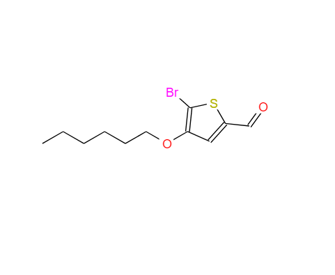 5-溴-4-己硫基噻吩-2-醛,5-Bromo-4-(hexyloxy)thiophene-2-carbaldehyde