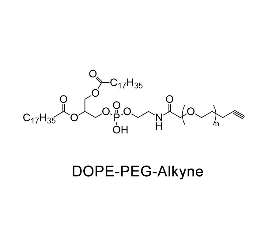 1,2-二油酰-SN-甘油-3-磷酰乙醇胺-聚乙二醇-炔基,DOPE-PEG-Alkyne
