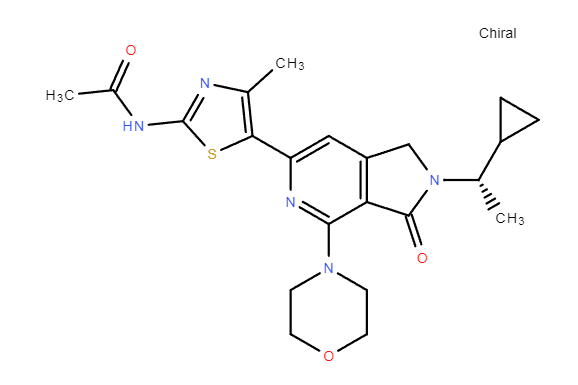 (S)-N-(5-(2-(1-cyclopropylethyl)-4-morpholino-3-oxo-2,3-dihydro-1H-pyrrolo[3,4-c]pyridin-6-yl)-4-methylthiazol-2-yl)acetamide