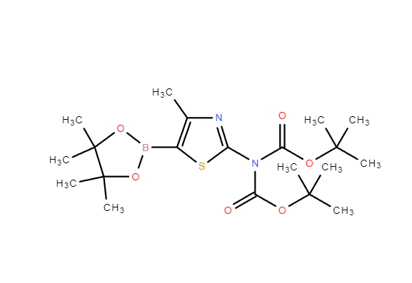 Imidodicarbonic acid, 2-[4-methyl-5-(4,4,5,5-tetramethyl-1,3,2-dioxaborolan-2-yl)-2-thiazolyl]-, 1,3-bis(1,1-dimethylethyl) ester